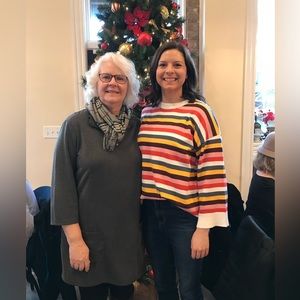 Colorful striped sweater